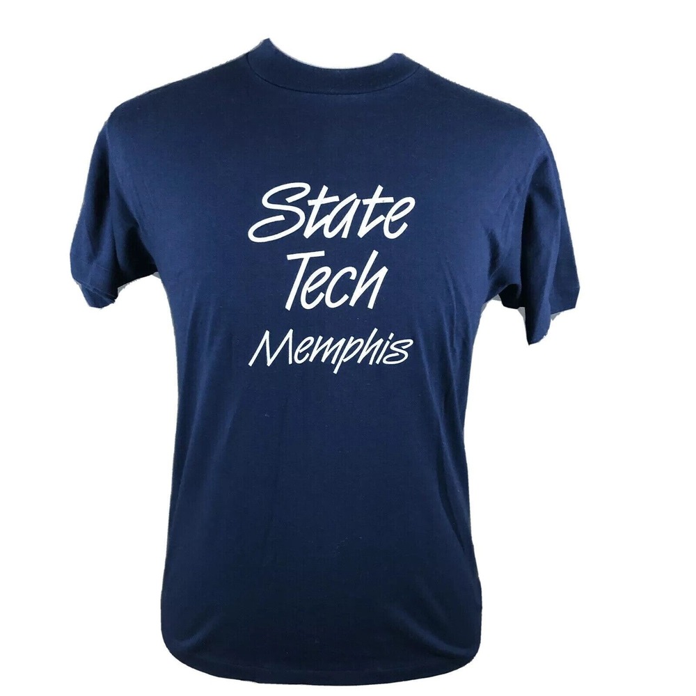 State Tech Memphis Vintage 90s T-Shirt Men's Large Single Stitch USA Tennessee